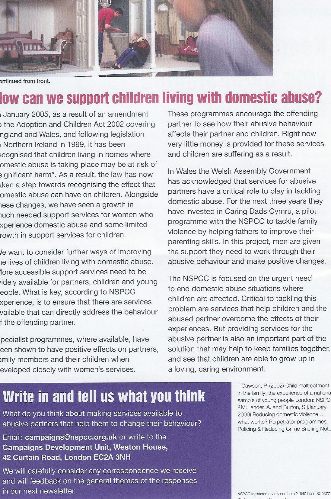 Facing Forwards - The Newsletter For NSPCC Partners In Campaigning